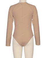 Long Sleeve Zip Back One Piece