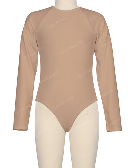 Long Sleeve Zip Back One Piece