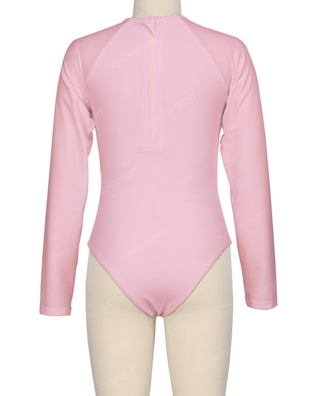 Long Sleeve Zip Back One Piece