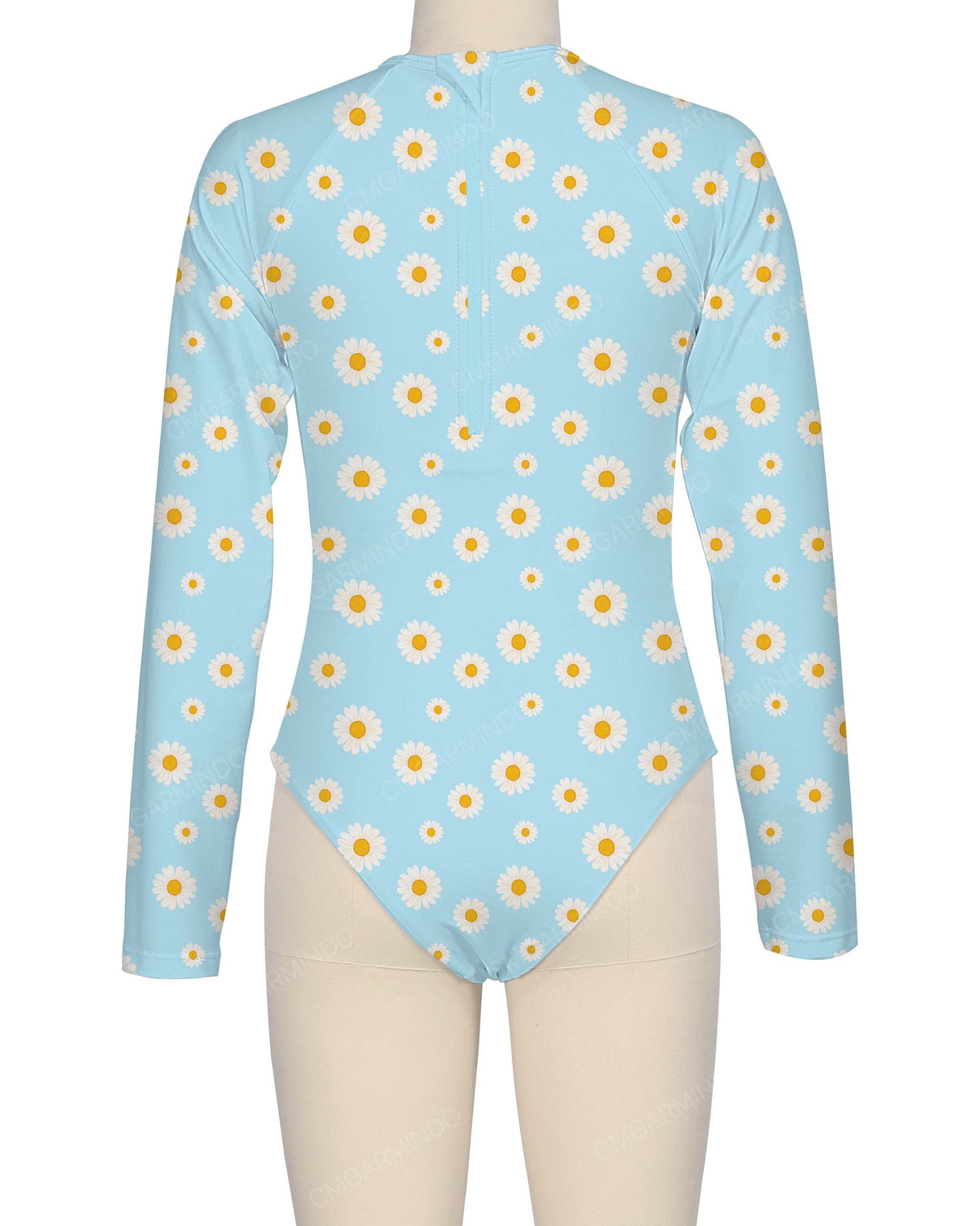 Long Sleeve Zip Back One Piece