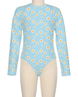 Long Sleeve Zip Back One Piece