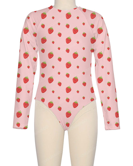 Long Sleeve Zip Back One Piece