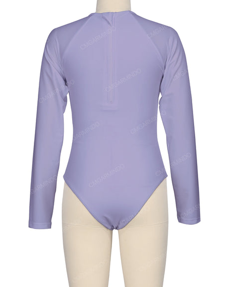 Long Sleeve Zip Back One Piece