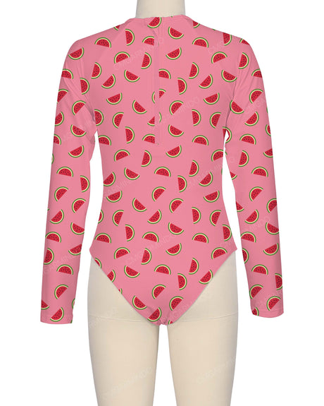 Long Sleeve Zip Back One Piece