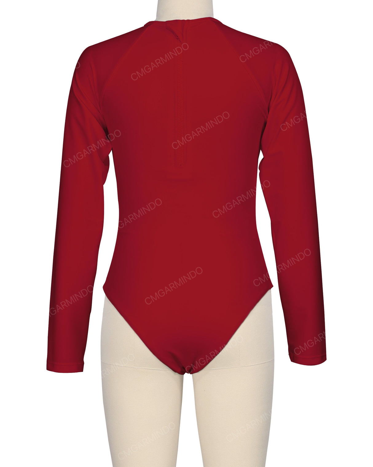 Long Sleeve Zip Back One Piece