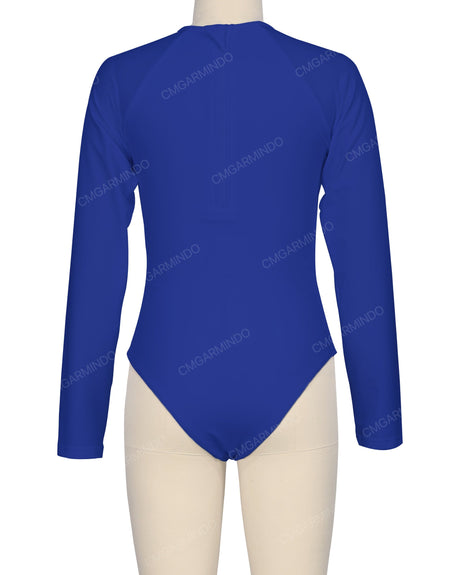 Long Sleeve Zip Back One Piece