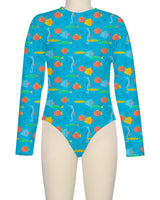 Long Sleeve Zip Back One Piece