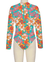Long Sleeve Zip Back One Piece