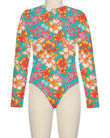 Long Sleeve Zip Back One Piece