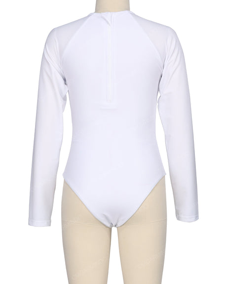 Long Sleeve Zip Back One Piece