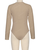 Long Sleeve Zip Back One Piece
