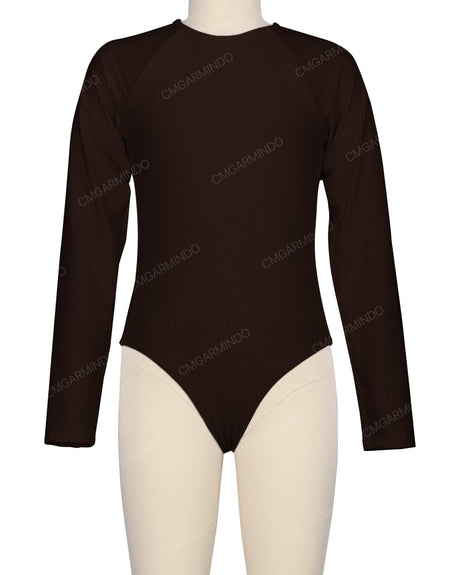 Long Sleeve Zip Back One Piece
