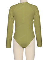 Long Sleeve Zip Back One Piece