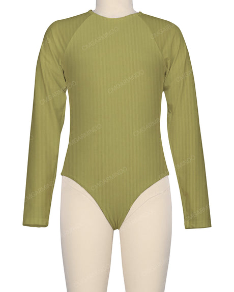 Long Sleeve Zip Back One Piece