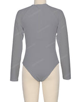 Long Sleeve Zip Back One Piece