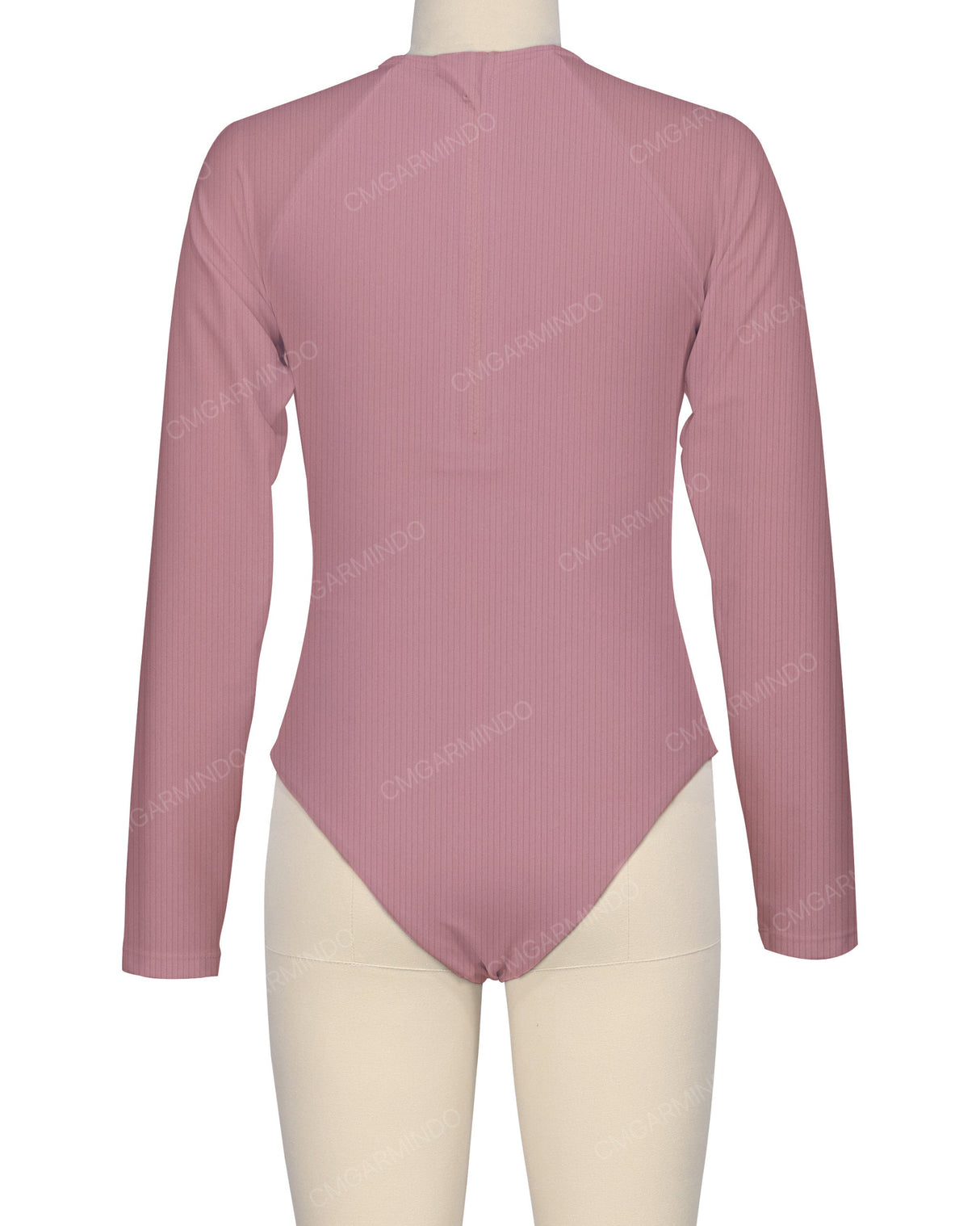 Long Sleeve Zip Back One Piece