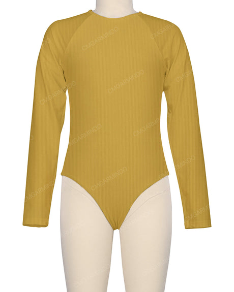 Long Sleeve Zip Back One Piece