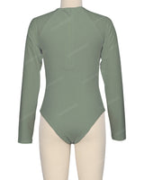 Long Sleeve Zip Back One Piece