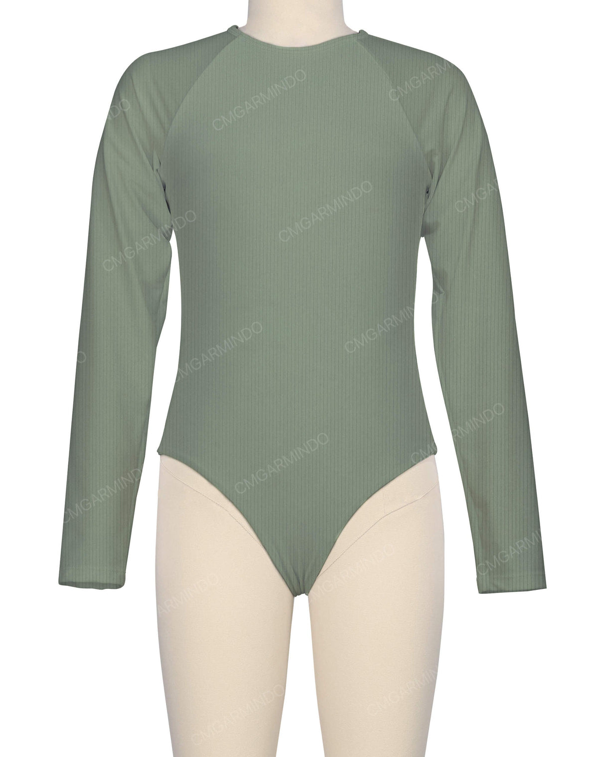 Long Sleeve Zip Back One Piece