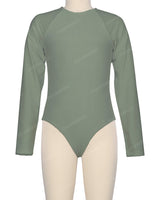 Long Sleeve Zip Back One Piece