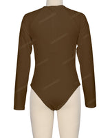 Long Sleeve Zip Back One Piece