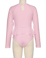 Long Sleeve Frill Waist One Piece