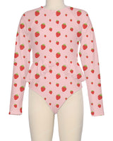Long Sleeve Frill Waist One Piece