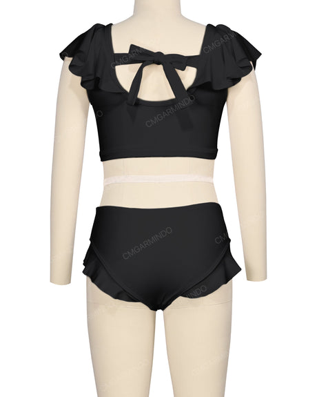 Frill Shoulder Bikini Top