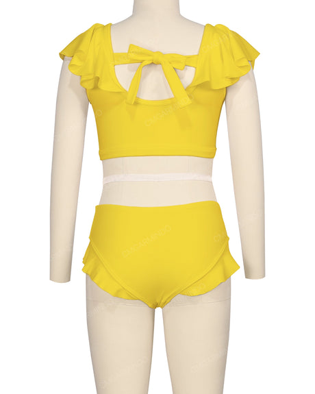 Frill Shoulder Bikini Top