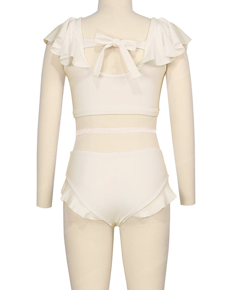 Frill Shoulder Bikini Top