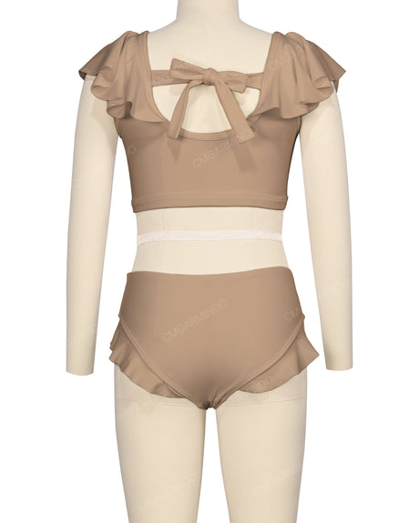 Frill Shoulder Bikini Top