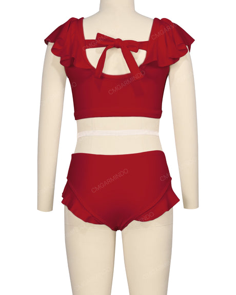 Frill Shoulder Bikini Top