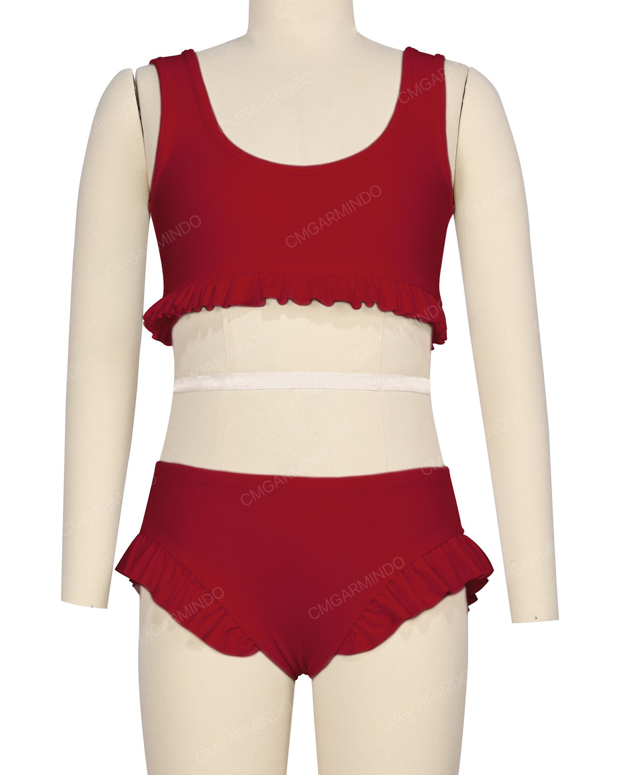 Frill Hem Bikini Top
