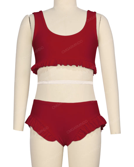 Frill Hem Bikini Top