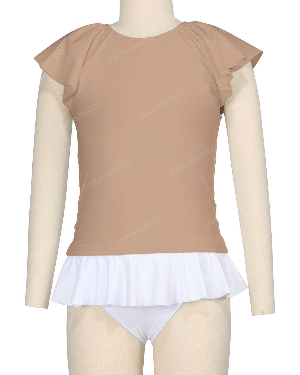 Flounce Sleeve Raglan Crop Top