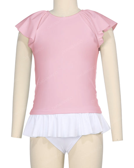 Flounce Sleeve Raglan Crop Top