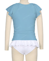 Flounce Sleeve Raglan Crop Top
