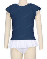 Flounce Sleeve Raglan Crop Top