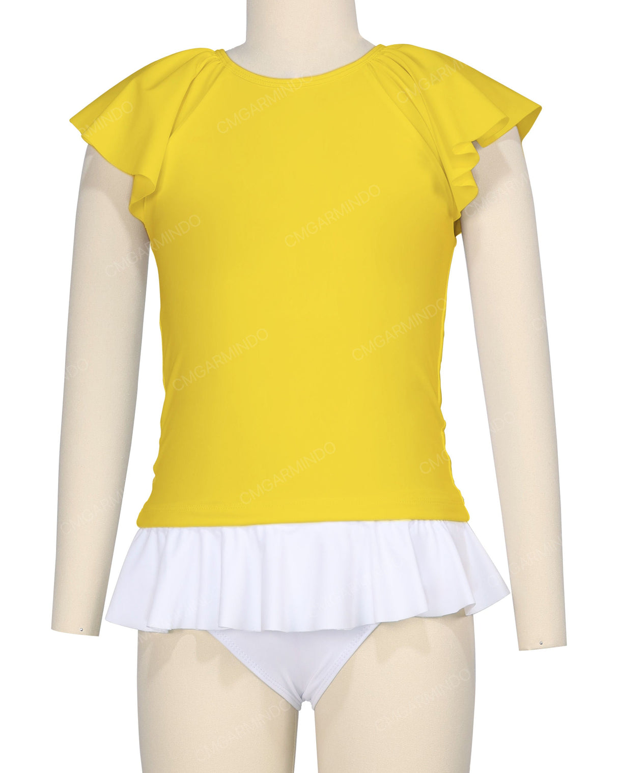 Flounce Sleeve Raglan Crop Top