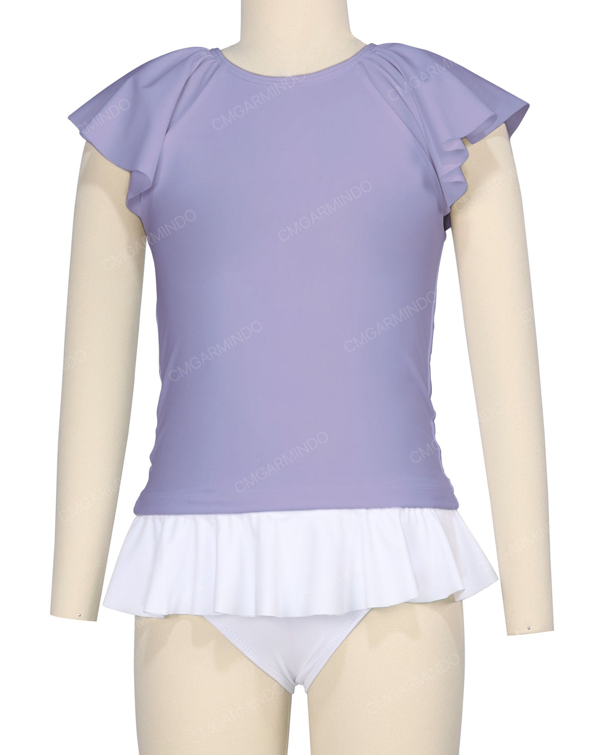 Flounce Sleeve Raglan Crop Top