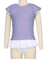 Flounce Sleeve Raglan Crop Top