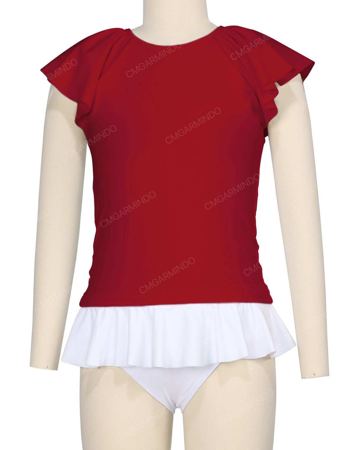 Flounce Sleeve Raglan Crop Top