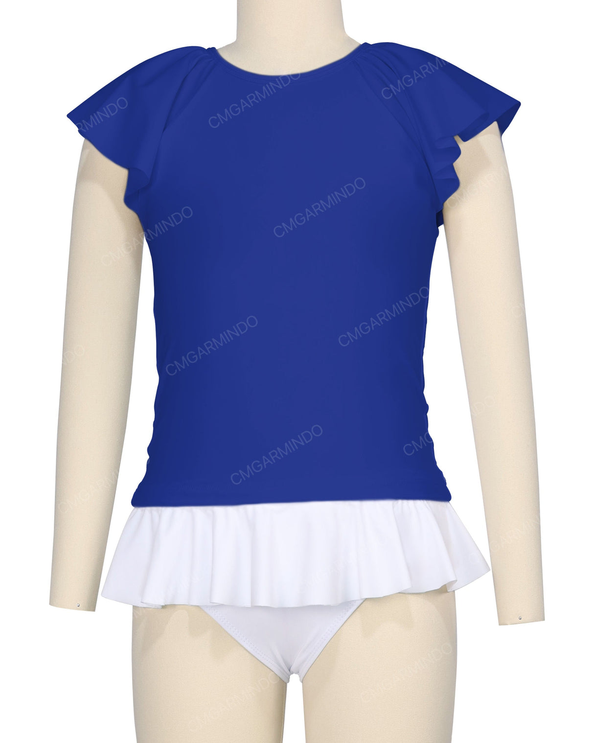 Flounce Sleeve Raglan Crop Top
