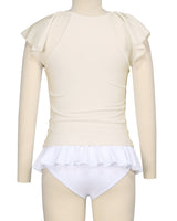 Flounce Sleeve Raglan Crop Top