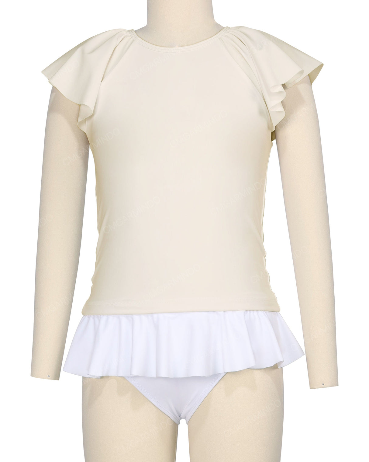 Flounce Sleeve Raglan Crop Top