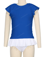 Flounce Sleeve Raglan Crop Top