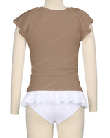 Flounce Sleeve Raglan Crop Top