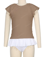 Flounce Sleeve Raglan Crop Top