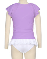 Flounce Sleeve Raglan Crop Top