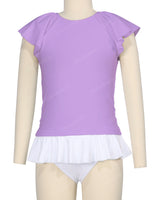 Flounce Sleeve Raglan Crop Top